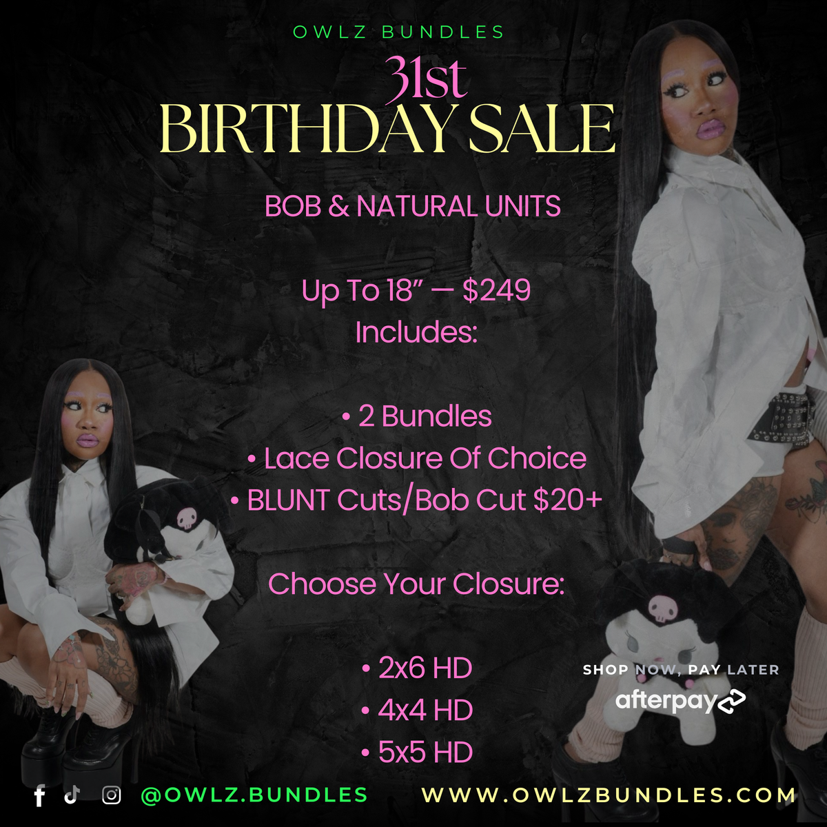 31st Birthday Sale | Bob & Natural HD Closure Unit (Up To 18”)