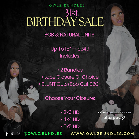 31st Birthday Sale | Bob & Natural HD Closure Unit (Up To 18”)